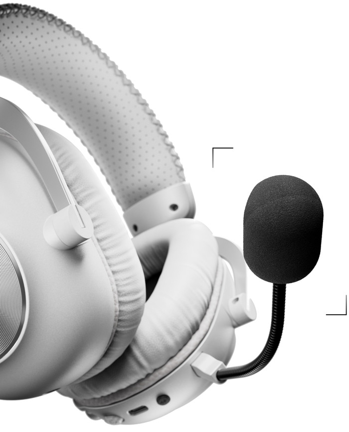 Logitech G Pro X3 Lighstpeed Draadloze Gaming Headset Wit detail