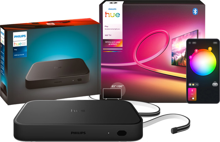 Philips Hue Play Pro Gradient LED Strip 90 tot 100 inch TV + HDMI Sync Box 8K Main Image