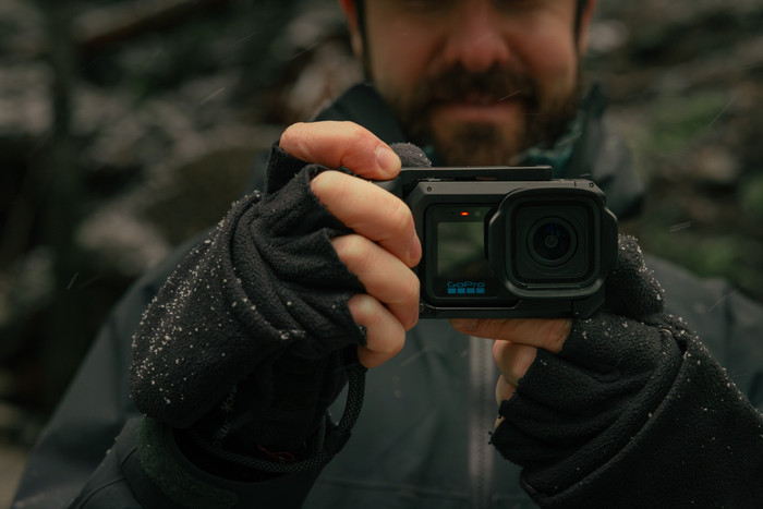 GoPro MISSION 1 Pro Grip Edition product in gebruik