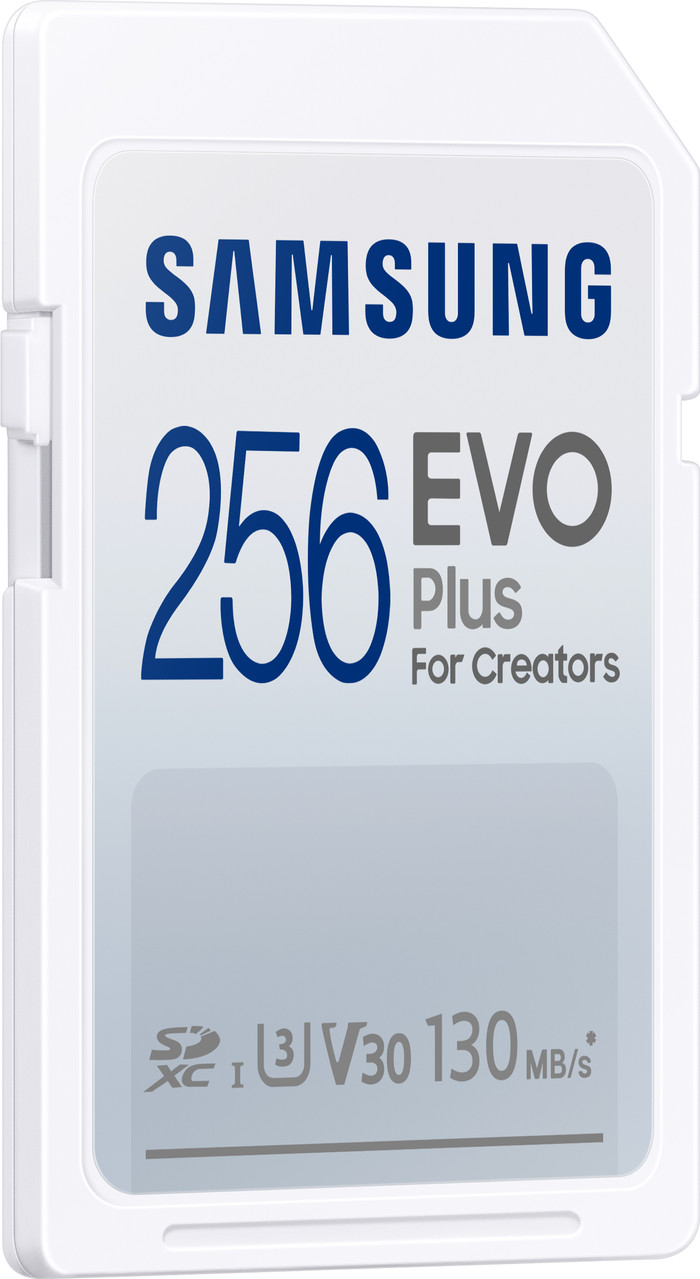 Samsung SDXC EVO Plus 256GB 120MB/s left side