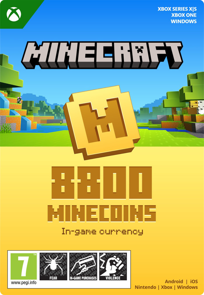 Minecraft: Minecoins Pack: 8800 Coins Xbox Series X|S, Xbox One en Windows 10 - Digitaal voorkant