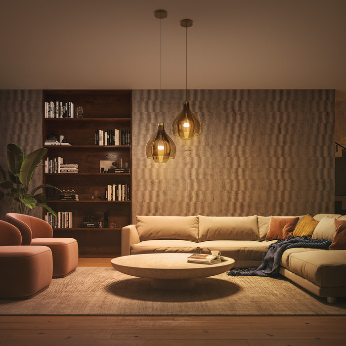 Philips Hue White Ambiance E27 1100lm 4-pack product in gebruik