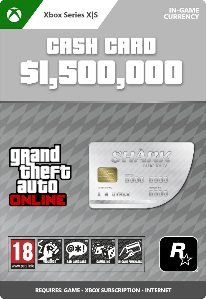 GTA Online: Great White Shark Cash Card Xbox Series X|S - Digitaal voorkant