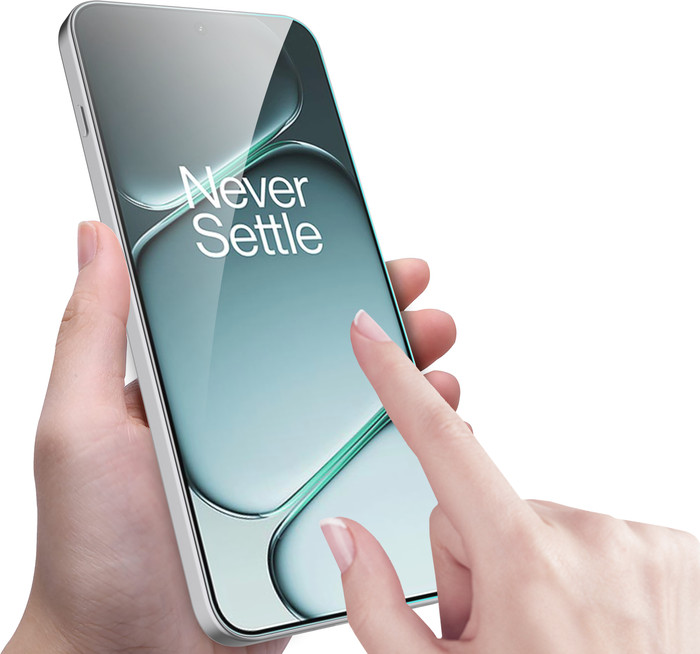 Just In Case Tempered Glass OnePlus 15R Screenprotector product in gebruik