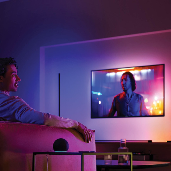 Philips Hue Gradient Signe Table Lamp Black product in use