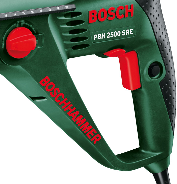 Bosch PBH 2500 SRE + 6-piece SDS Plus Drill Bit Set detail