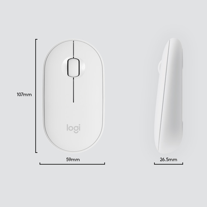Logitech MK470 Slim Draadloos Toetsenbord en Muis Wit QWERTY null
