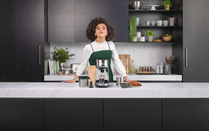 Sage the Bambino Stainless Steel product in gebruik