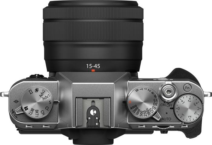 Fujifilm X-T30 II Body Silver + 15-45mm f/3.5-5.6 top
