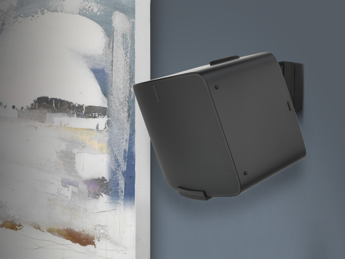 Flexson muurbeugel Sonos Five Zwart product in gebruik