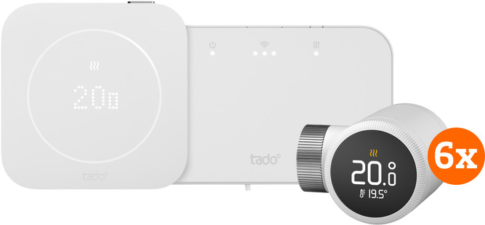 tado Draadloze Slimme ThermostaatX Multi Room Startpakket 2e Generatie (6 Radiatorknoppen) Main Image