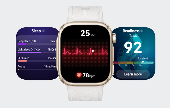 Huawei Watch D3 Wit product in gebruik