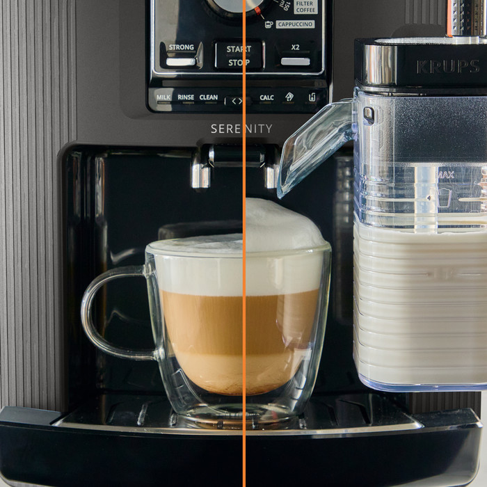 Krups Serenity Milk EA402H product in gebruik