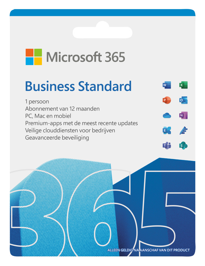 Microsoft Office 365 Business Standard EN 1 jaar Abonnement Main Image
