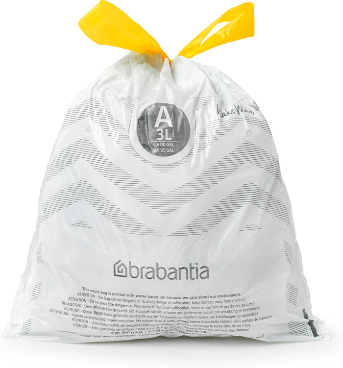 Brabantia Sacs Poubelle Code A - 3 Litres (120 pièces) produit à l'usage
