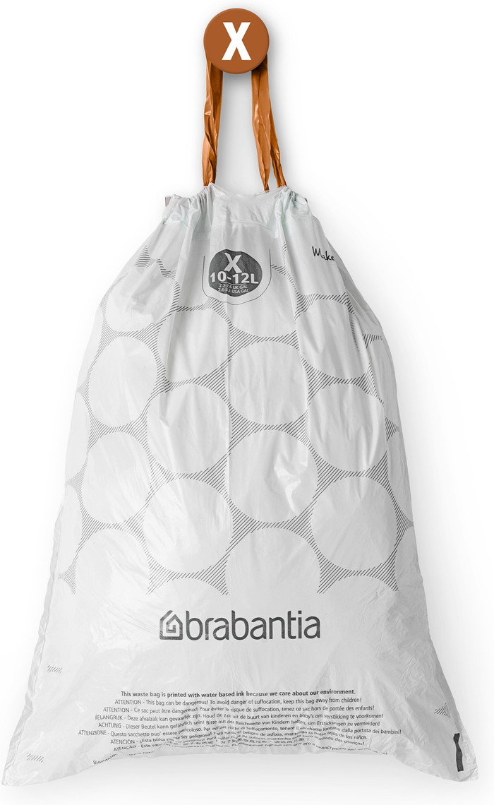 Brabantia Sacs Poubelle Code X - 10-12 Litres (200 pièces) produit à l'usage