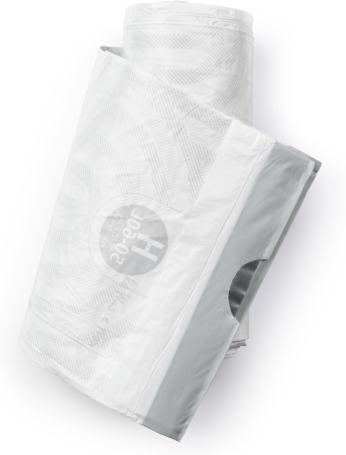 Brabantia Touch Bin 60 Liter Matt Black Fingerprint Proof + Vuilniszakken (120 stuks) product in gebruik