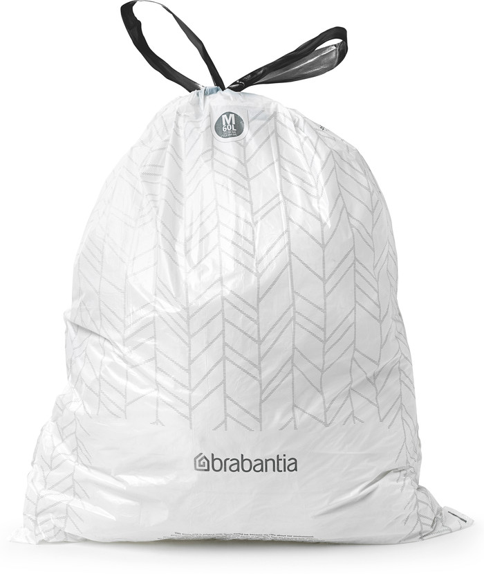 Brabantia Bo Pedal Bin 60 Liter Rvs Fingerprint proof + Vuilniszakken (120 stuks) product in gebruik