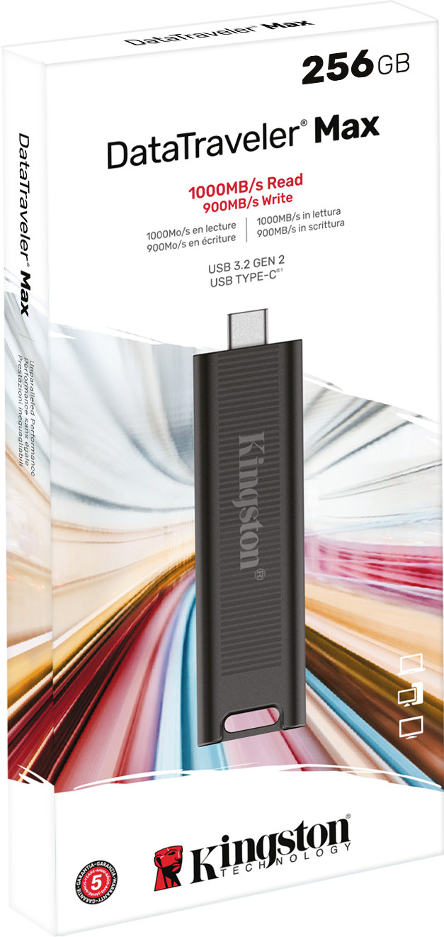 Kingston DataTraveler Max 256GB product in use