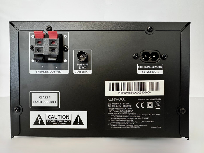 Kenwood M-450DAB achterkant