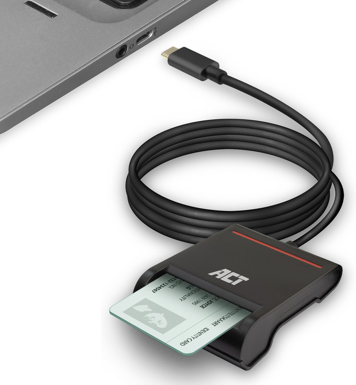 ACT USB-C Smart Card ID Reader detail