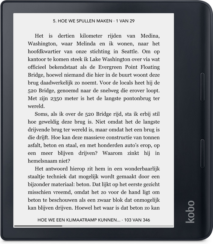 Kobo Sage + Kobo Sleep Cover Zwart voorkant