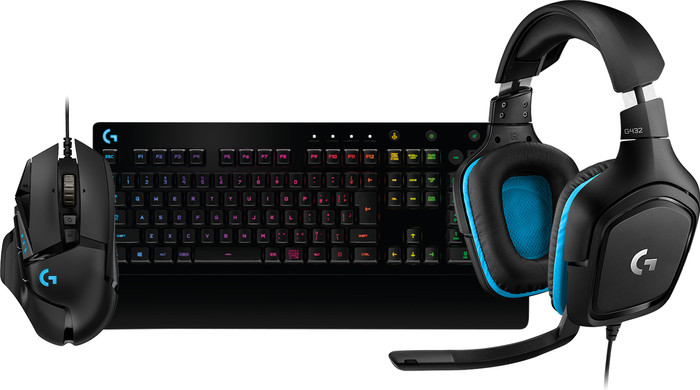 Logitech G502 Gaming Mouse & Logitech Wired Gaming Headset + Logitech G213 Prodigy AZERTY Main Image