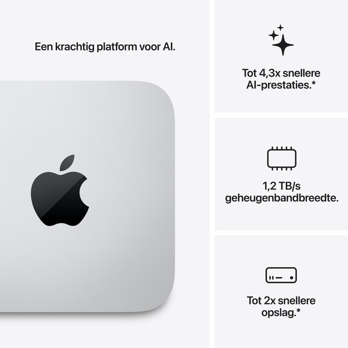 Apple Mac Studio (2026) M5 Ultra (30 CPU / 64 GPU) 96GB/1TB visual leverancier