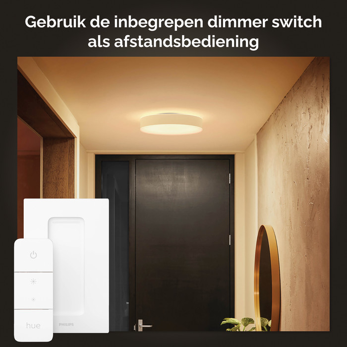 Philips Hue Enrave M plafondlamp White Ambiance Wit + dimmer null