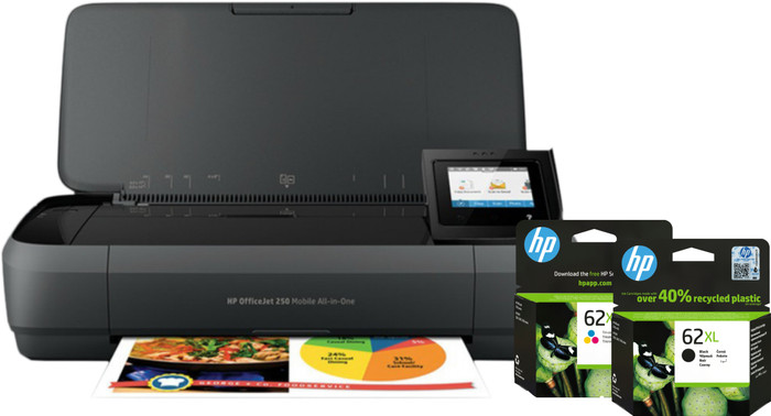 HP OfficeJet 250 Mobile Printer + 1 Set Extra XL Cartridges Main Image
