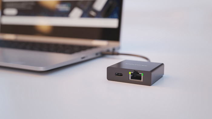 Netgear Nighthawk Usb C naar Ethernet Adapter product in gebruik