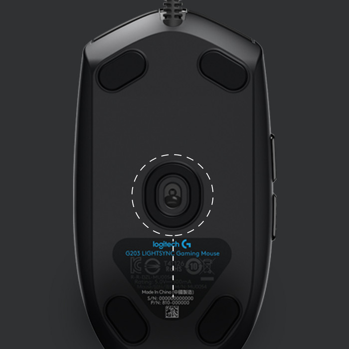 Logitech G203 Lightsync Gaming Muis Zwart null
