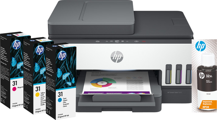 HP Smart Tank 7605 + 1 set extra inkt Main Image
