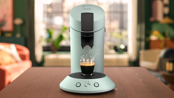 Philips Senseo Original Plus CSA210/20 Grün produkt in gebrauch