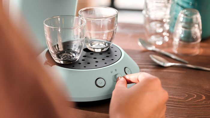 Philips Senseo Original Plus CSA210/20 Grün produkt in gebrauch