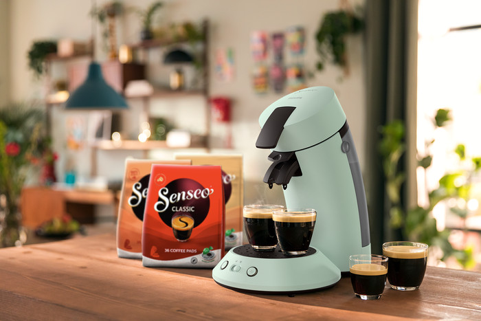 Philips Senseo Original Plus CSA210/20 Grün produkt in gebrauch