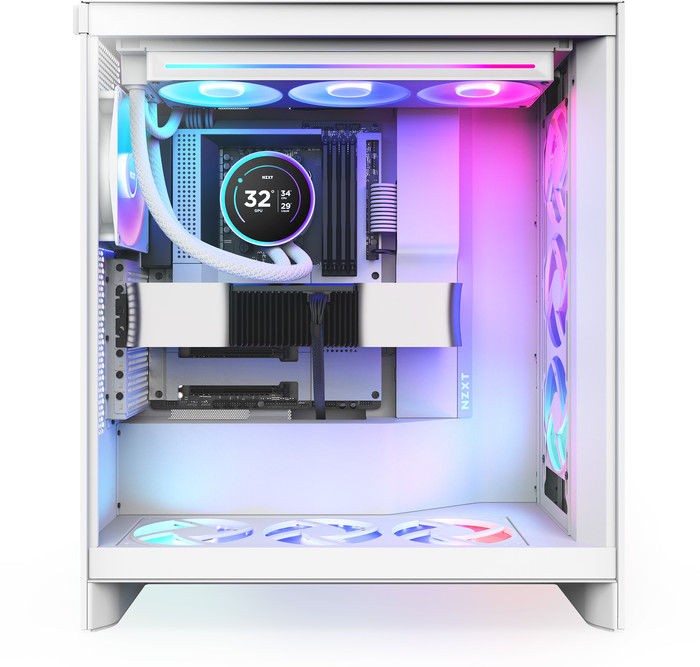 NZXT Kraken Elite 360 V2 - RGB - Wit product in gebruik