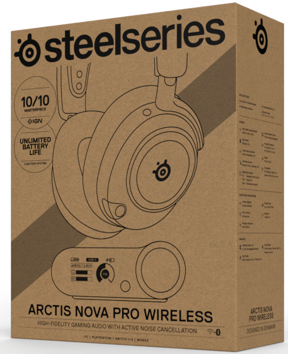 SteelSeries Arctis Nova Pro Wireless White packaging
