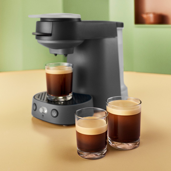 Philips koffiepadmachine Senseo Vibe CSA225/65 Zwart product in gebruik