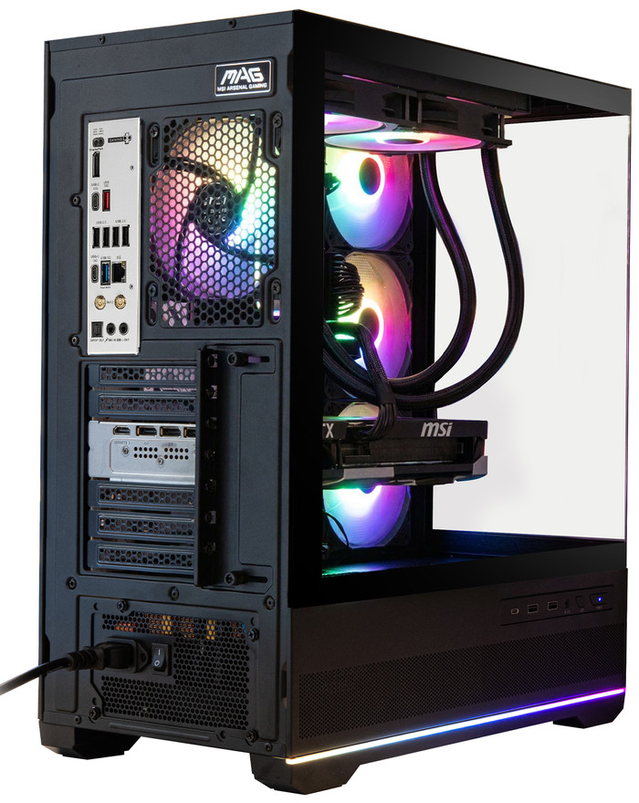 Cobalt x Powered by MSI - Tier 2 - RTX 5070 Ti - Ryzen 7 7800X3D - 32GB - 2TB SSD achterkant