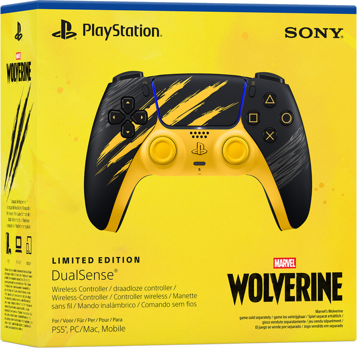 Sony PlayStation 5 DualSense Draadloze Controller Wolverine Battle Yellow Limited Edition verpakking