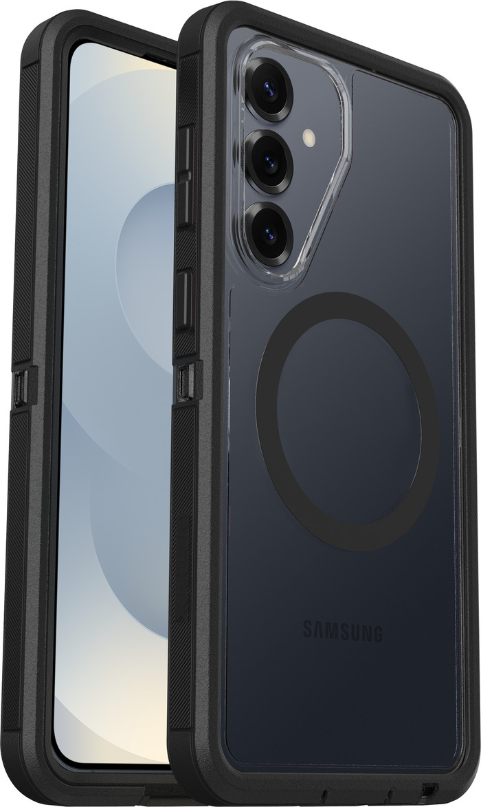OtterBox Defender Samsung Galaxy S26 Plus Back Cover with Magnet Transparent Black Belt right side