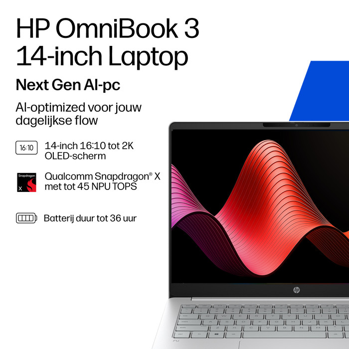 HP OmniBook 3 Next Gen AI PC OLED 14-hz0910ndx visual leverancier