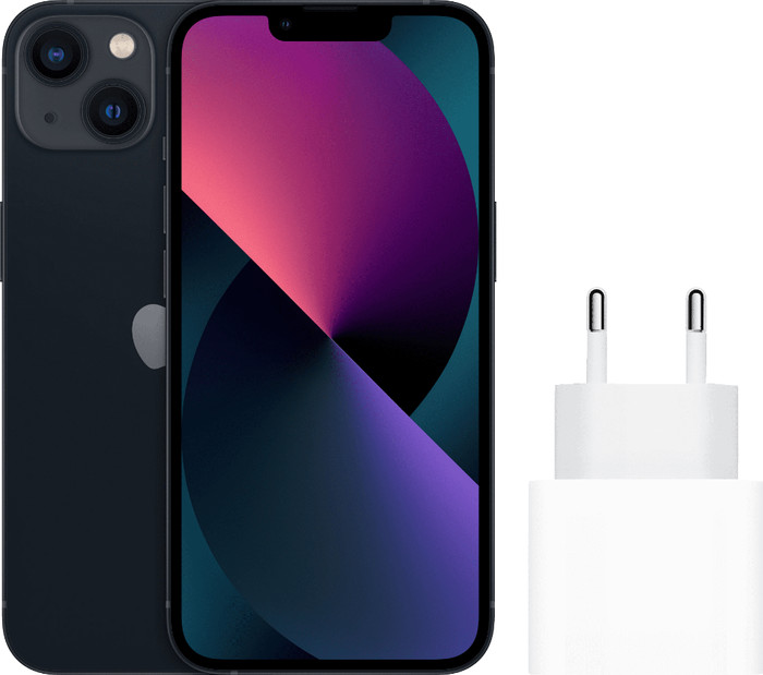Apple iPhone 13 128GB Zwart + Apple Snellader Main Image