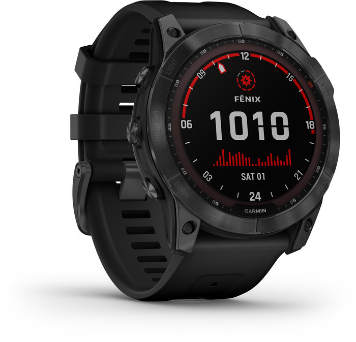 Garmin Fenix 7X Solar Black 51mm left side
