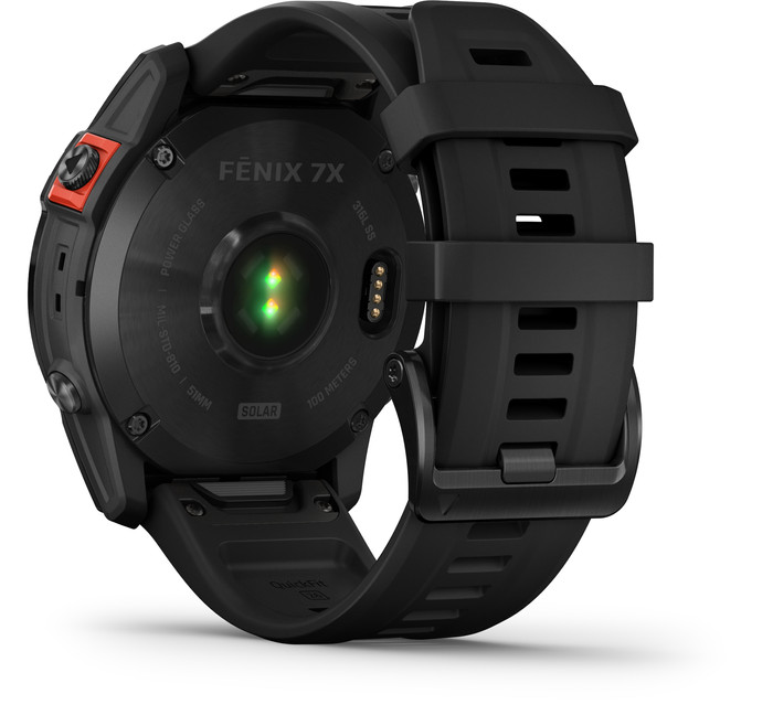 Garmin Fenix 7X Solar Black 51mm back