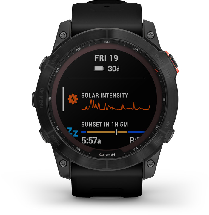 Garmin Fenix 7X Solar Black 51mm front