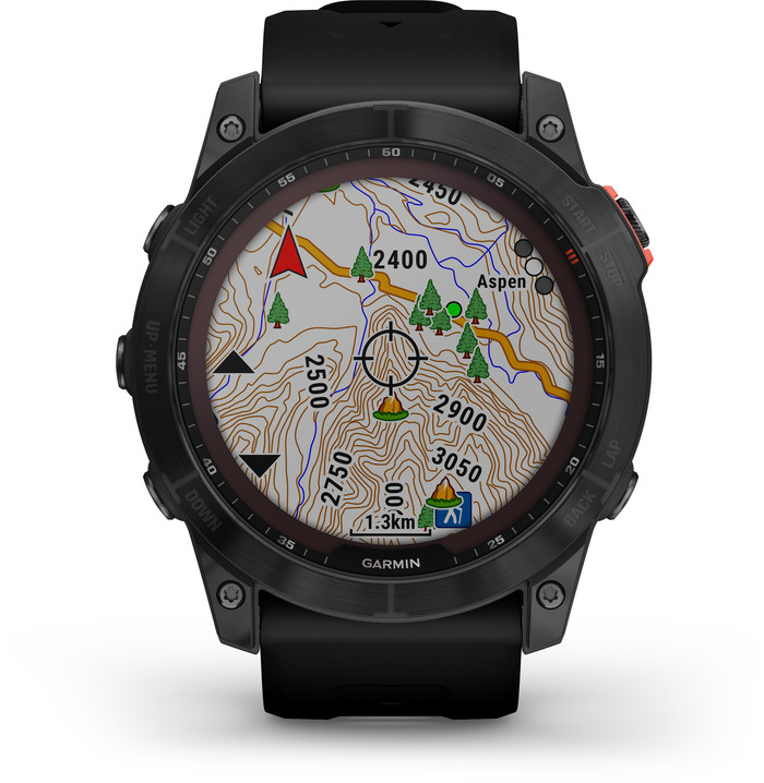Garmin Fenix 7X Solar Black 51mm front