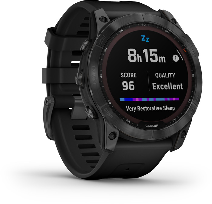 Garmin Fenix 7X Solar Black 51mm left side