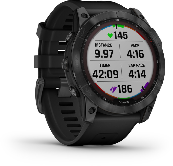 Garmin Fenix 7X Solar Black 51mm left side
